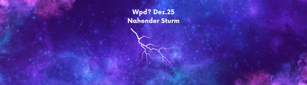 Text Wpd? Dez. 25 - Nahender Sturm - Piktogramm eines Blitzes