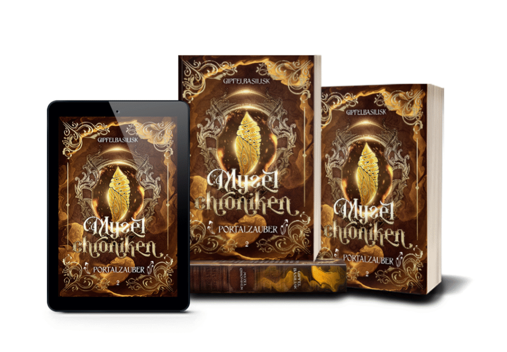 Mockup aller möglichen Ausgaben der Myzelchroniken Band 2