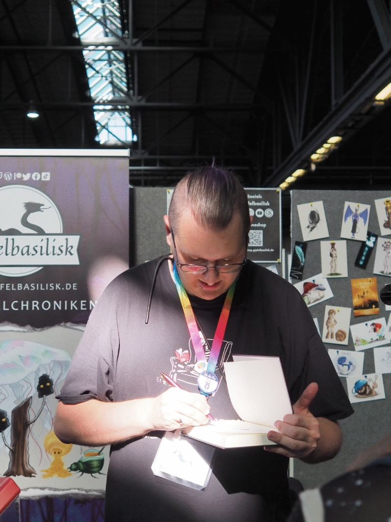 Gipfli am Bücher signieren